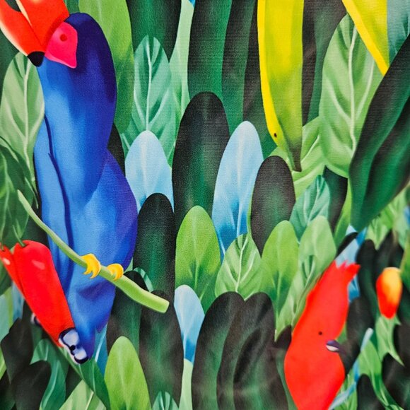 Spolrike Womens Tropical Floral One-Piece Swimsuit Ruffled Straps Medium Beach - Picture 10 of 12